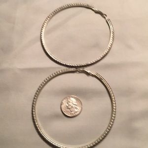 Black rhinestone Hoop Earrings